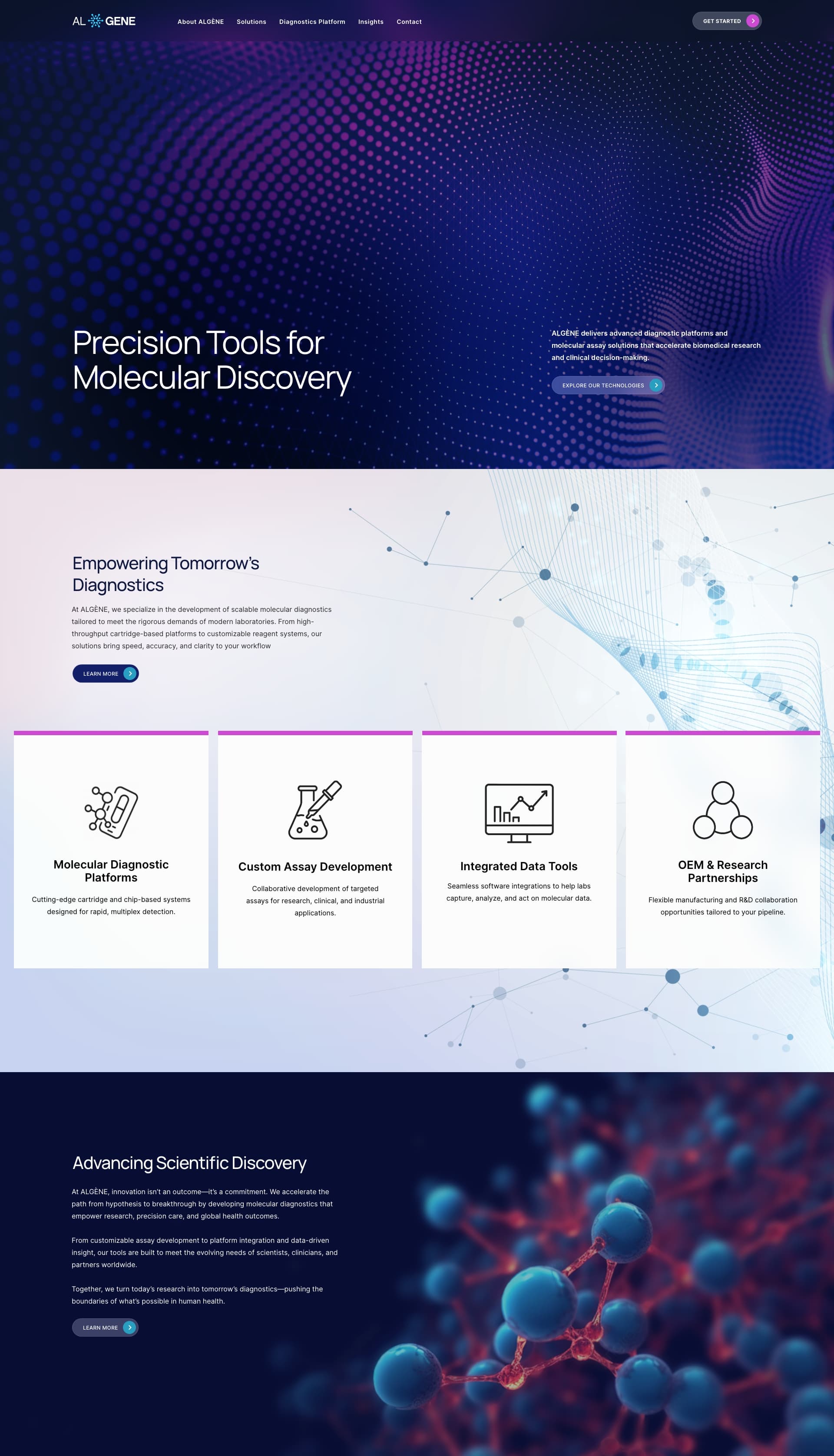 Biotech website design