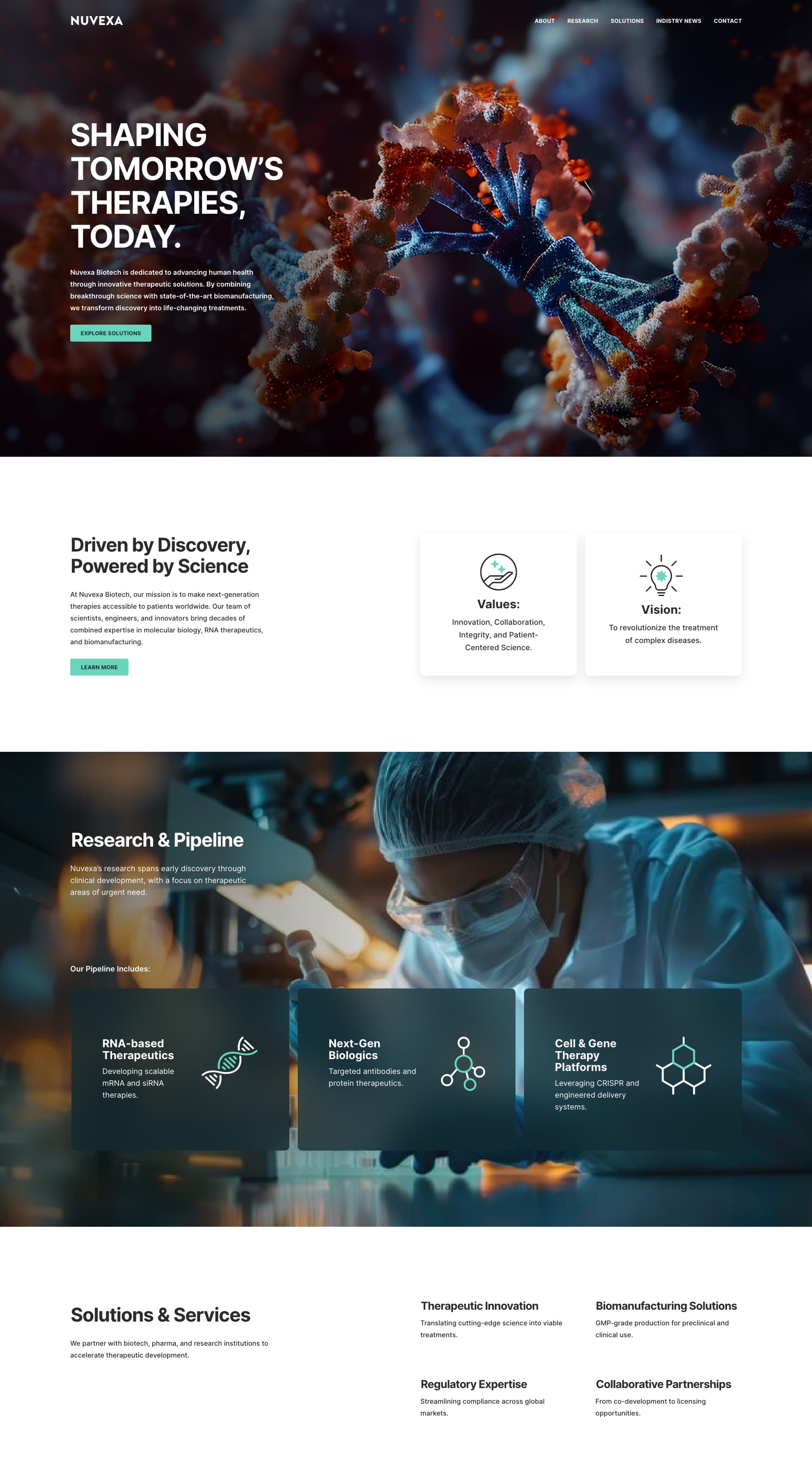 Biotech website design